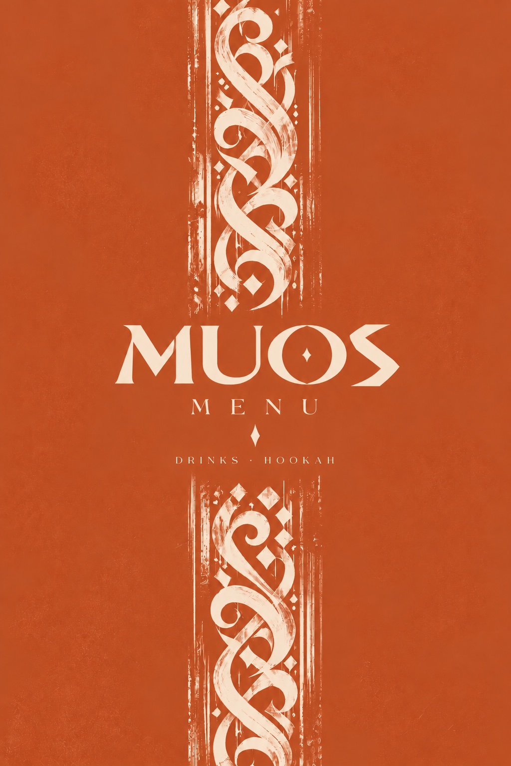 MUOS Menu. Drinks. Hookahs.